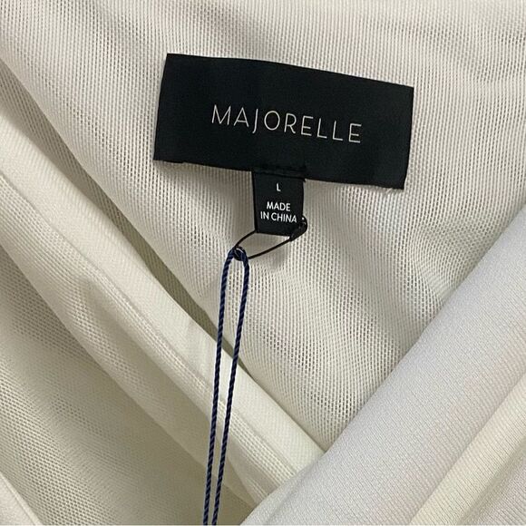 MAJORELLE Sigourney Gown White Strapless Dress ruched maxi Revolve NWT L - Picture 7 of 8